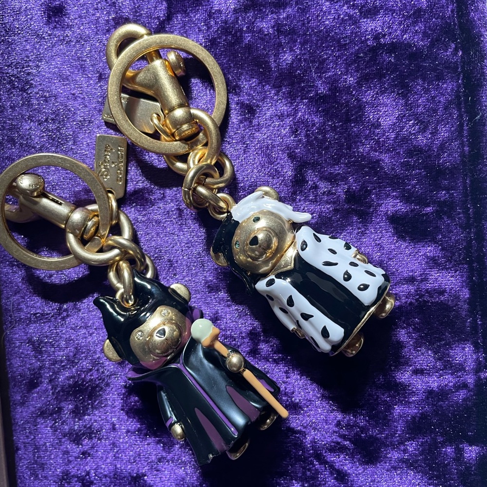 Disney and Coach bag charms/ keychains